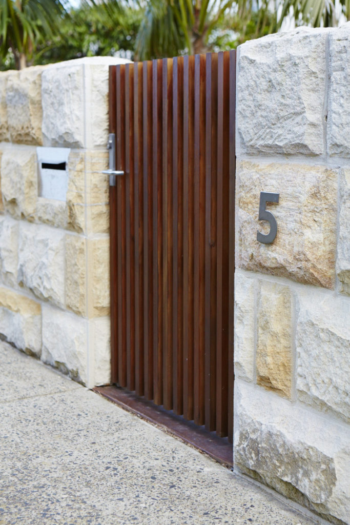 Front door of contemporary house in Bronte | Think Outside Gardens