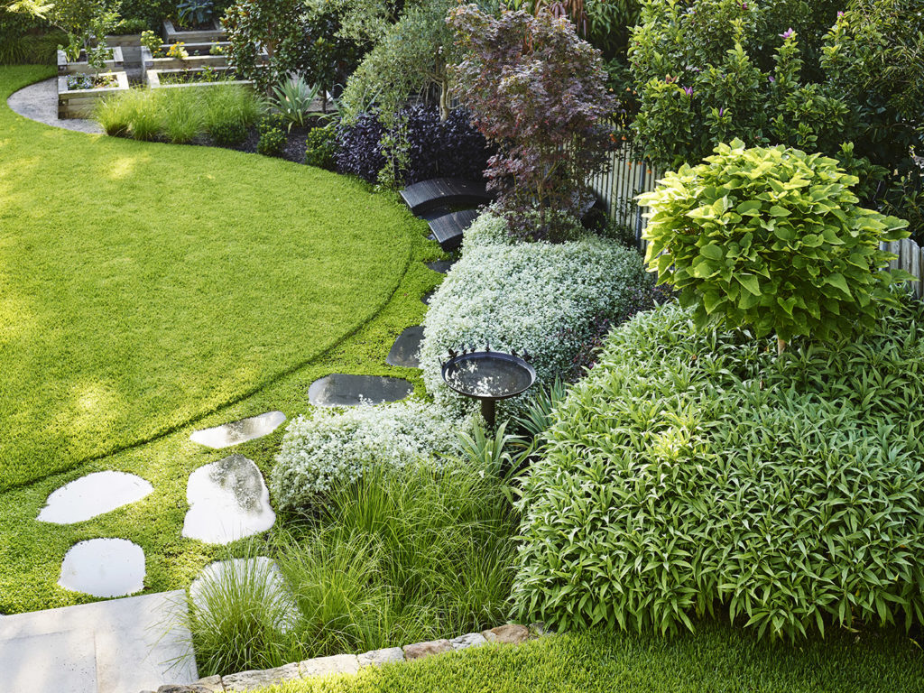 Think Outside Gardens- Garden Grass + Bird Bath
