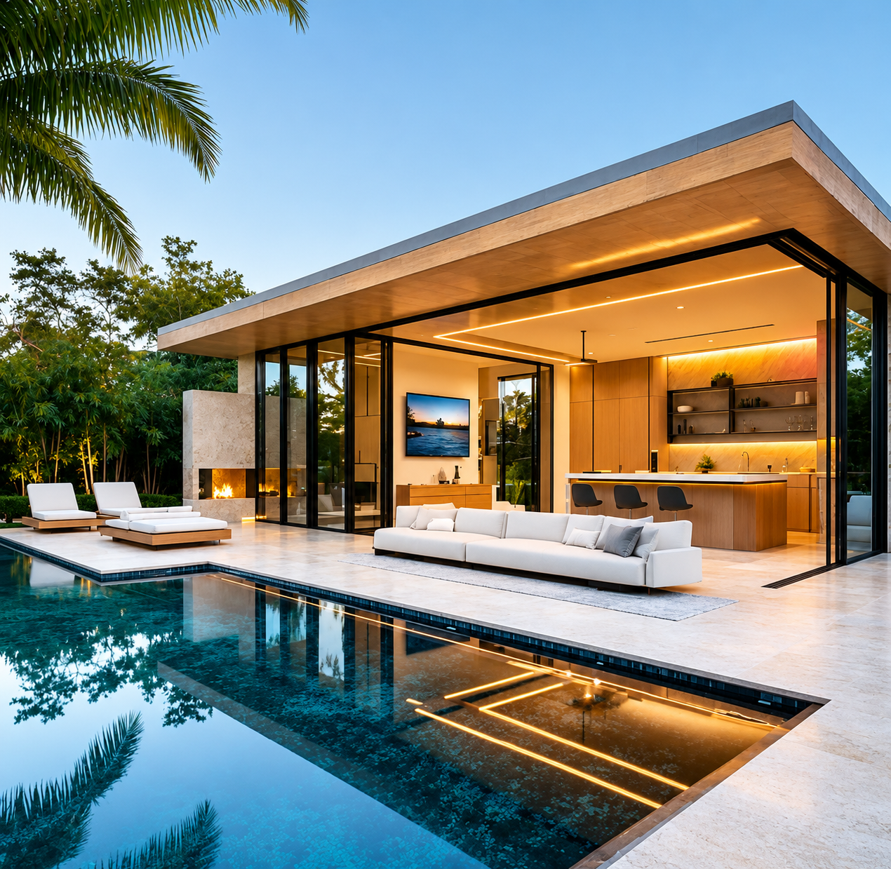 Beautiful pool cabana layout designed for outdoor comfort.