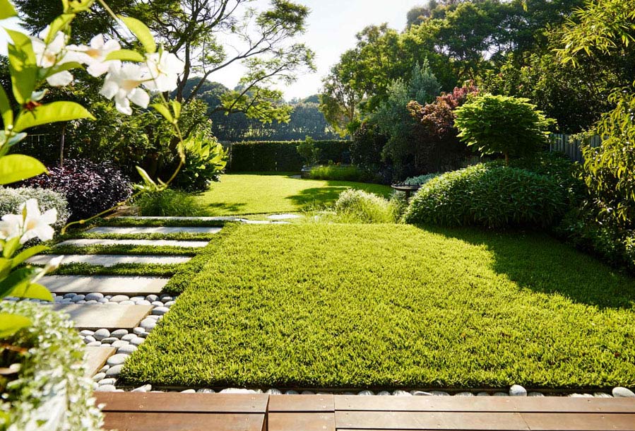 Landscape design and landscape construction for a residential garden.